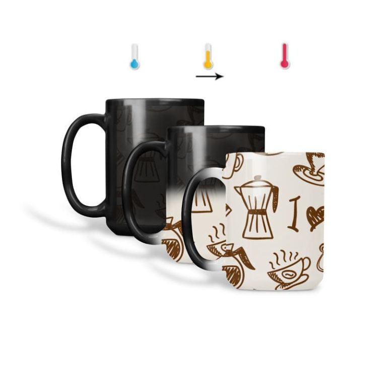 ماگ حرارتی طرح فانتزی قهوه