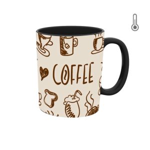 ماگ حرارتی طرح فانتزی قهوه